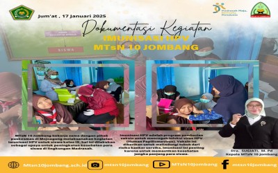 IMUNISASI HPV DI MTsN 10 JOMBANG