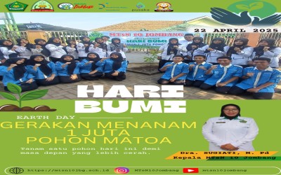 PENANAMAN 1 JUTA POHON MATOA DI MTsN 10 JOMBANG DALAM RANGKA HARI BUMI